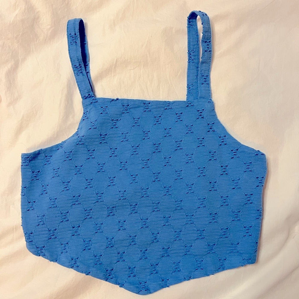 Zara Blue Bandana Top